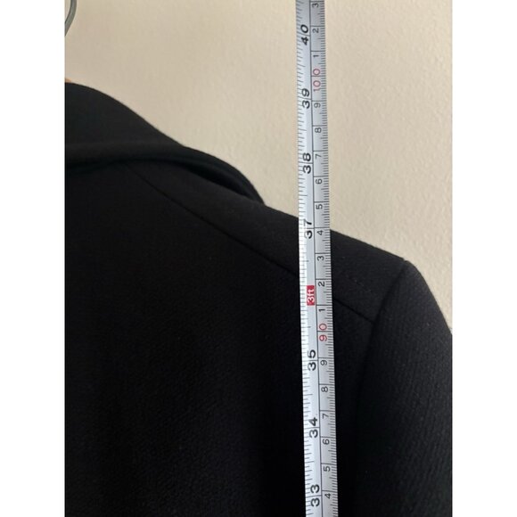 J.Crew Black Italian Wool Double Cloth Lady Day Coat Sz 4 Classic Sleek Feminine - Picture 7 of 11